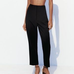 Zara Black High Waisted Trouser Pants